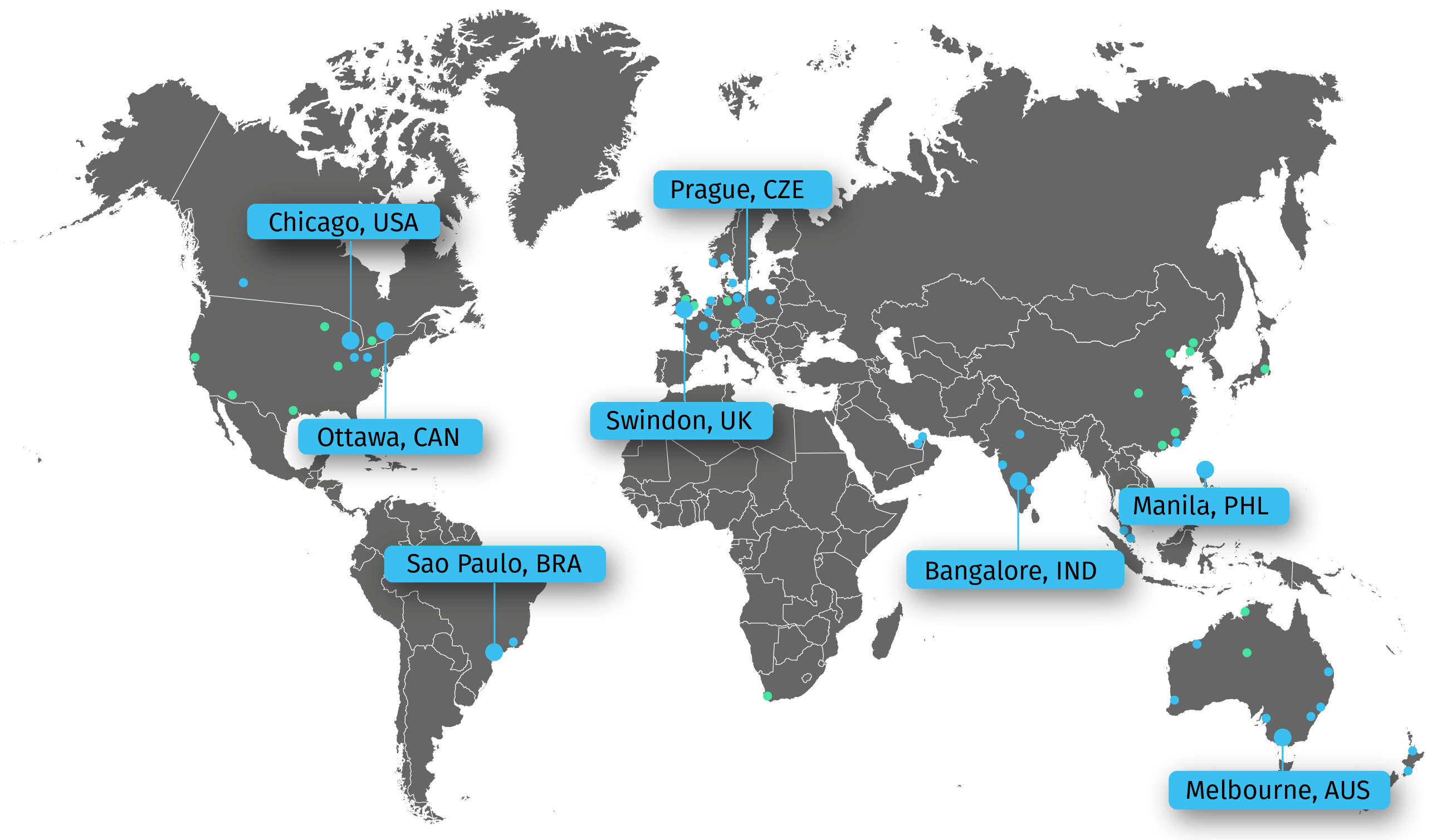 Sirva Locations Global Map