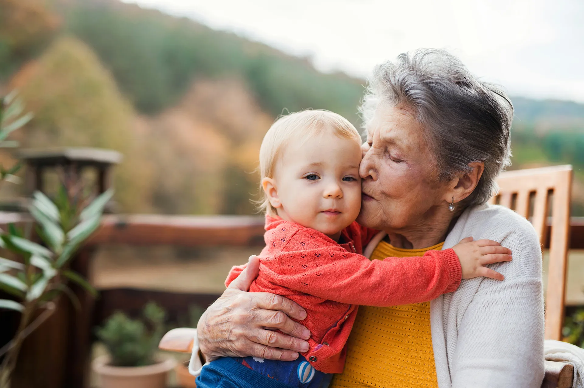A photo of a woman and a child