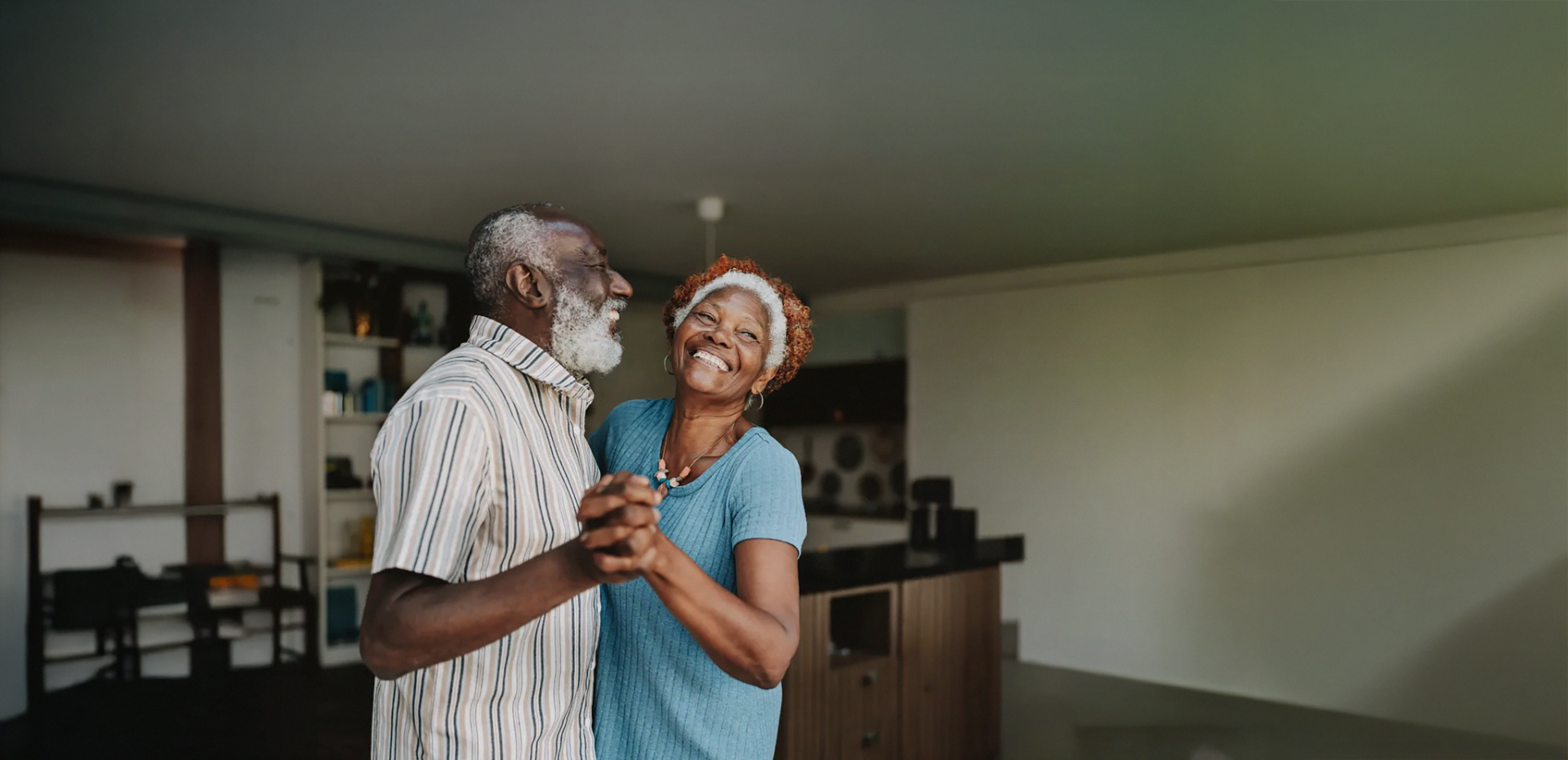A photo of a man and a woman dancing